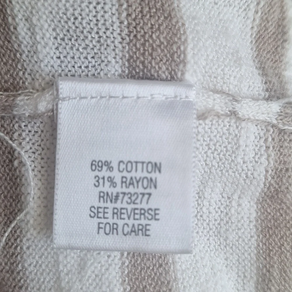 Sonoma Grey and White Striped Cardigan Size Small - Picture 10 of 14